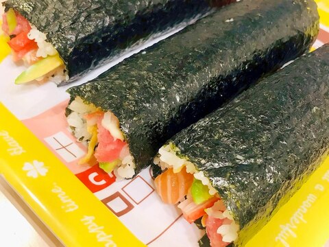 ★節分★サーモン&ねぎトロの恵方巻き(2021年)